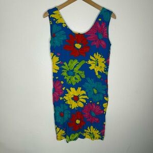 Jams World Blue floral Dress Sz 7